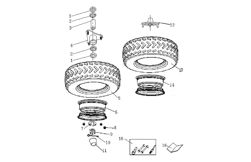 110cc GA004-2 Parts Tire
