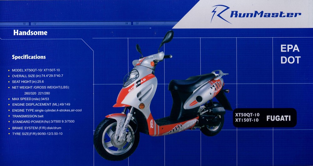 Moped XT50QT 50cc,  XT150QT-10 110cc