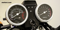 Lazer 5 instrument cluster has speedometer and
                  tachometer