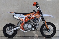 Orange right side view EGL A08-A PRO 110 110cc Dirt Bike Youth Dirt Bike
