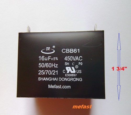16uF 450VAC Capacitor CBB61