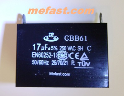 Capacitor CBB61 17uF 250VAC Capacitor CBB61 17uF 250VAC