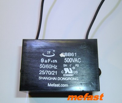 CBB61 Capacitor 9uF 500VAC wired