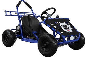 Blue electric go kart
