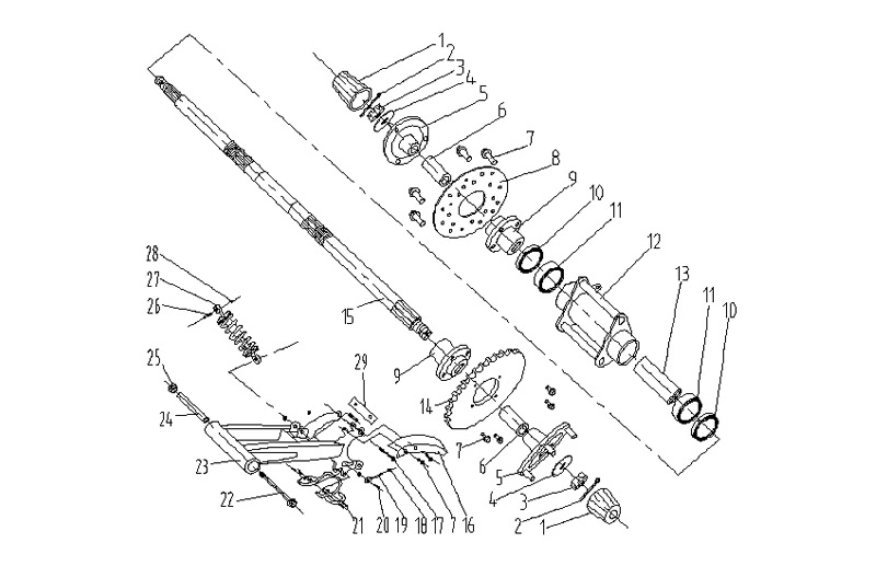 110cc ATV GA0042 Parts Axle