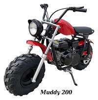 200cc Dirt Bike Muddy