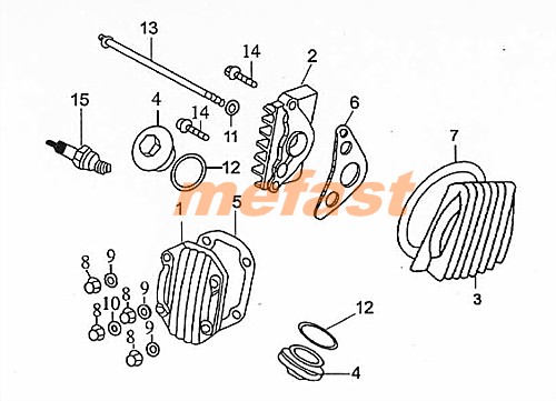 110cc Head Diagram
