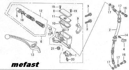 Db-07A Front brake master cylinder