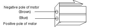 male Motor Connector  Brown / blue wires